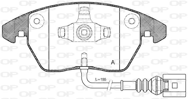 OPEN PARTS Комплект тормозных колодок, дисковый тормоз BPA1030.01